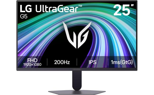 LG 25G523B-B G5 25" UltraGear™ " FHD 200Hz IPS sRGB 99%, HDR10, 1ms GtG, G‑SYNC Compatible, FreeSync Premium, Tilt Adjustable Stand, HDMI & DisplayPort– Gaming Monitor LG 25G523B-B G5 25" UltraGear™ " FHD 200Hz IPS sRGB 99%, HDR10, 1ms GtG, G‑SYNC Compatible, FreeSync Premium, Tilt Adjustable Stand, HDMI & DisplayPort– Gaming Monitor